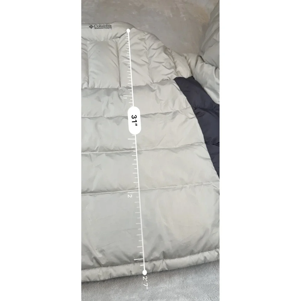 Columbia Mens XXL Down Puffer Jacket Gray Charcoal Parka SM5085 Winter Coat - Picture 8 of 8